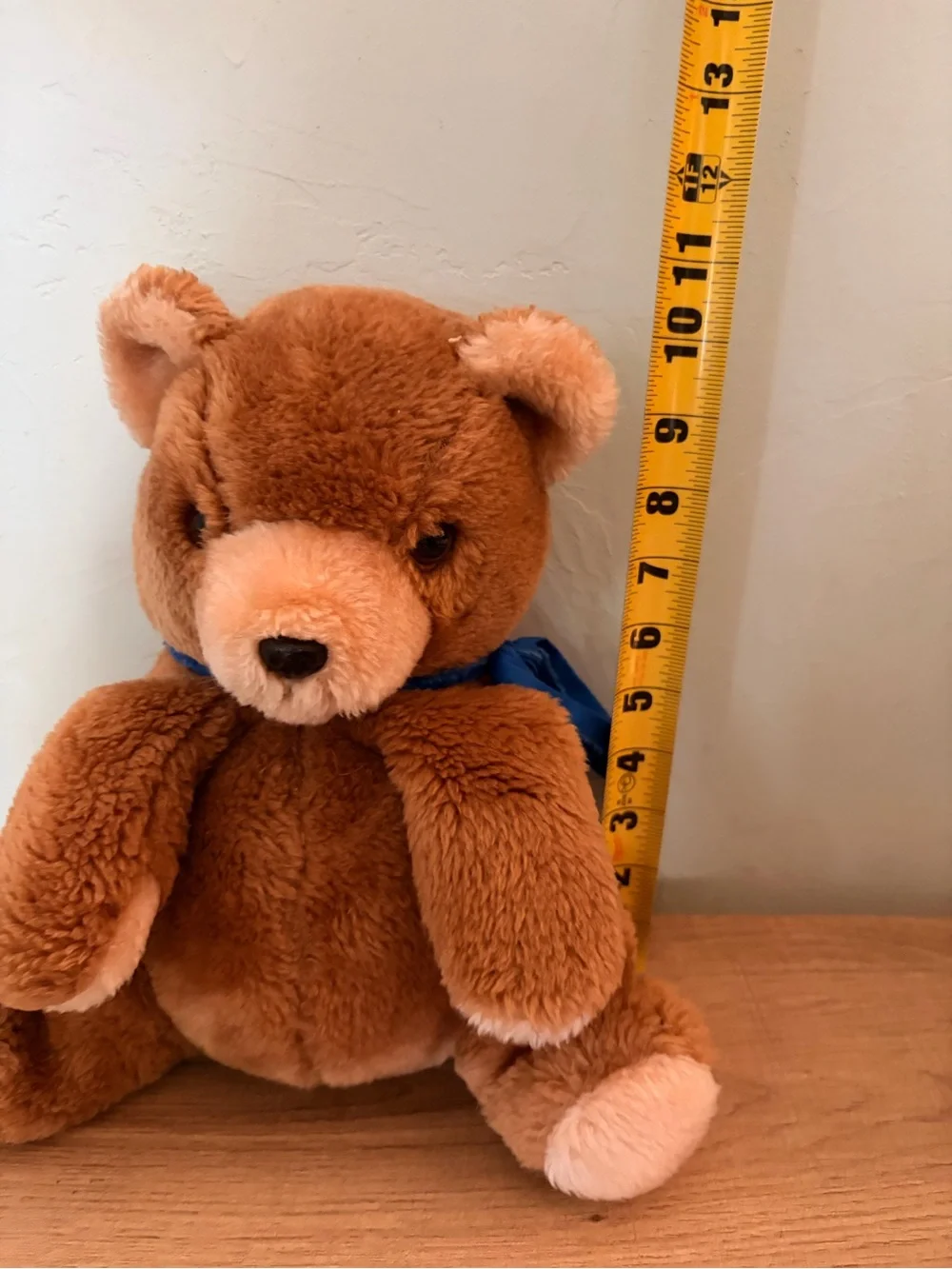 Vintage 1980s Jell-O Teddy Bear Russ Berrie General Foods Plush Blue Ribbon 10”